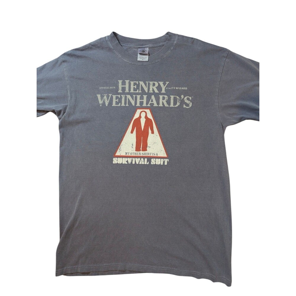 Authentic Pigment Dyed Henry Weinhard's Shirt Men’s Medium Cotton